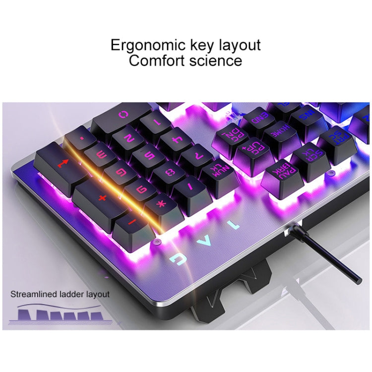 YINDIAO K002 USB Wired Mechanical Feel Sound Control RGB Backlight Keyboard + Optical Silent Mouse + Headset Set(Black) - Wired Keyboard by YINDIAO | Online Shopping UK | buy2fix