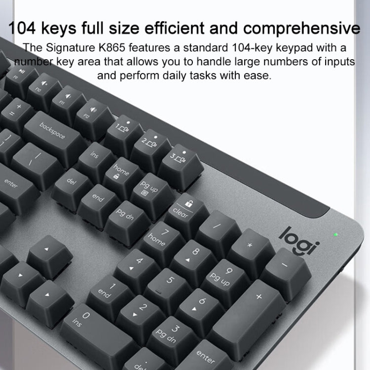 Logitech K865 104 Keys Wireless Bluetooth Mechanical Keyboard, Red Shaft (Pink) - Wireless Keyboard by Logitech | Online Shopping UK | buy2fix