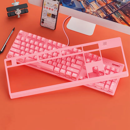 YINDIAO K300 USB Detachable Panel Mechanical Lighting Blue Shaft Gaming Wired Keyboard (Pink) - Wired Keyboard by YINDIAO | Online Shopping UK | buy2fix