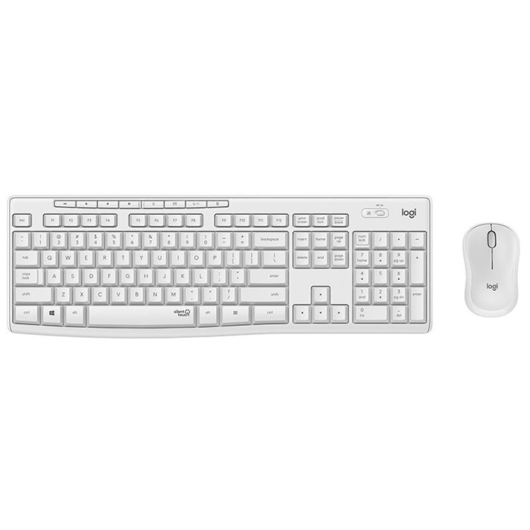 Logitech MK295 USB Wireless Silence Keyboard Mouse Set (White) - Wireless Keyboard by Logitech | Online Shopping UK | buy2fix