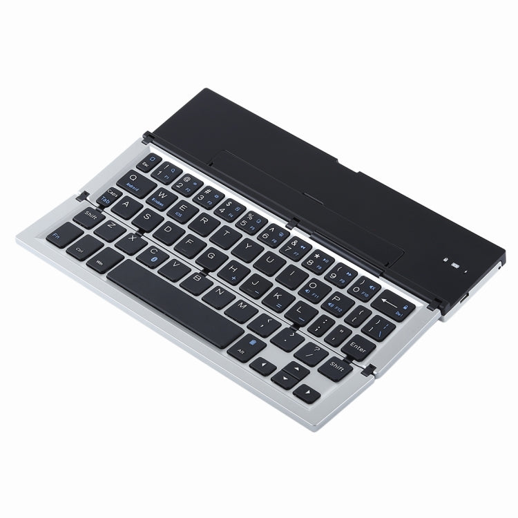 GK608 Ultra-thin Foldable Bluetooth V3.0 Keyboard, Built-in Holder, Support Android / iOS / Windows System (Grey) - Wireless Keyboard by buy2fix | Online Shopping UK | buy2fix