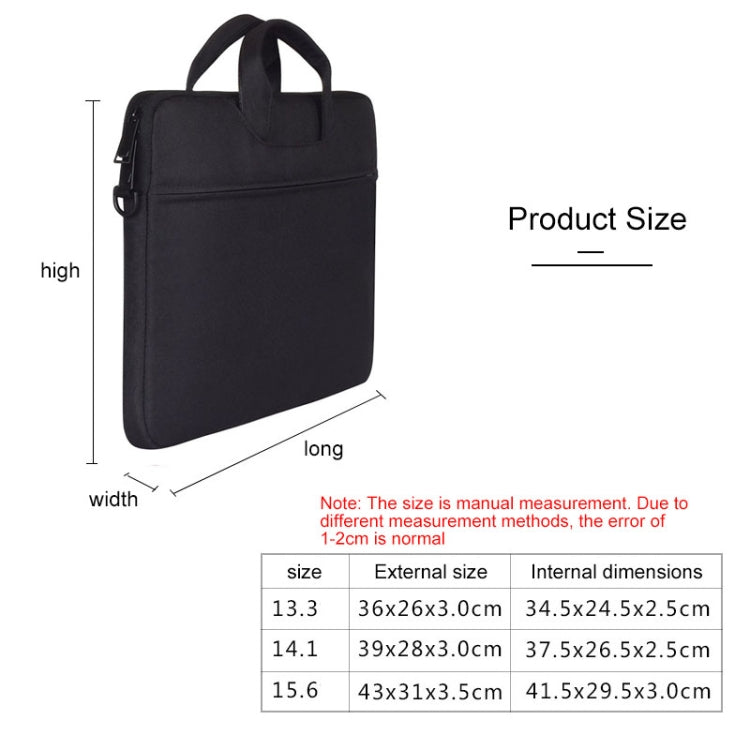 ST01S Waterproof Oxford Cloth Hidden Portable Strap One-shoulder Handbag for 15.6 inch Laptops(Black) - Computer & Networking by buy2fix | Online Shopping UK | buy2fix