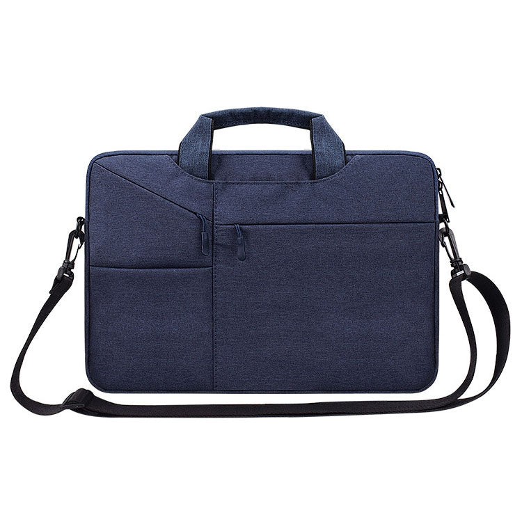 ST02S Waterproof Tear Resistance Hidden Portable Strap One-shoulder Handbag for 13.3 inch Laptops, with Suitcase Belt(Navy Blue) - Computer & Networking by buy2fix | Online Shopping UK | buy2fix