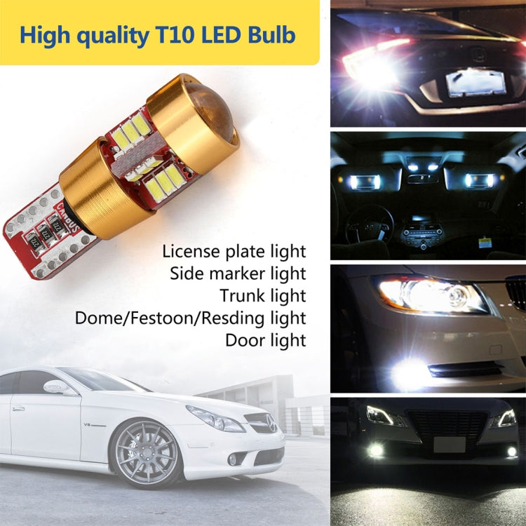 2 PCS LED Light Bulb 6000K White Super Bright 168 2825 W5W T10 Decoder Replacement, For Car Dome Map Side Marker Door Courtesy License Plate Lights(Gold) - In Car by buy2fix | Online Shopping UK | buy2fix