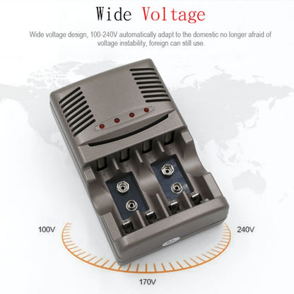 AC 100-240V 4 Slot Battery Charger for AA & AAA & 9V Ni-MH Battery, UK Plug - Consumer Electronics by buy2fix | Online Shopping UK | buy2fix