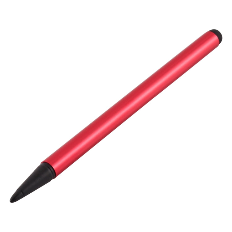 Resistive Capacitive Touch Screen Precision Touch Double Tip Stylus Pen(Red) - Mobile Accessories by buy2fix | Online Shopping UK | buy2fix