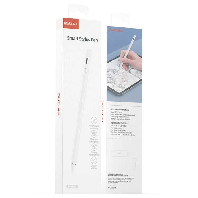 Mutural P-950D Tilt Pressure Sensor Capacitive Stylus Pen with Palm Rejection for iPad 2018 or Later - Stylus Pen by Mutural | Online Shopping UK | buy2fix