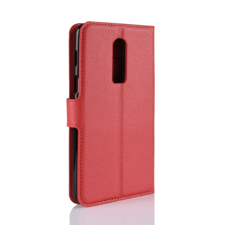 For OnePlus 6 Litchi Texture Horizontal Flip Leather Case with Holder & Card Slots & Wallet(Red) - OnePlus Cases by buy2fix | Online Shopping UK | buy2fix