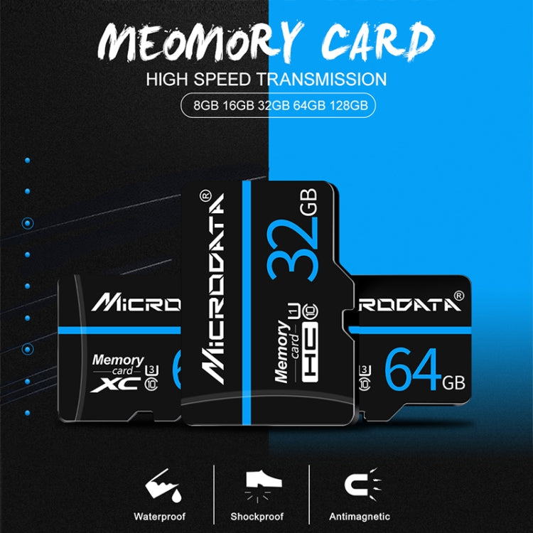 MICRODATA 16GB U1 Blue Line and Black TF(Micro SD) Memory Card - Micro SD Card by MiCRODATA | Online Shopping UK | buy2fix