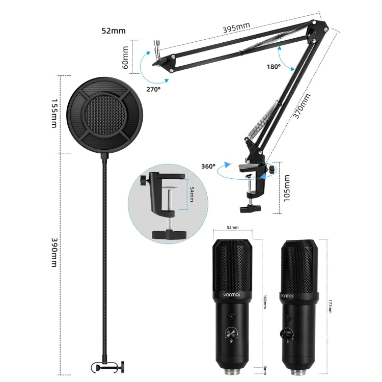 Yanmai Q10B USB Recording Microphone Kit - Consumer Electronics by Yanmai | Online Shopping UK | buy2fix