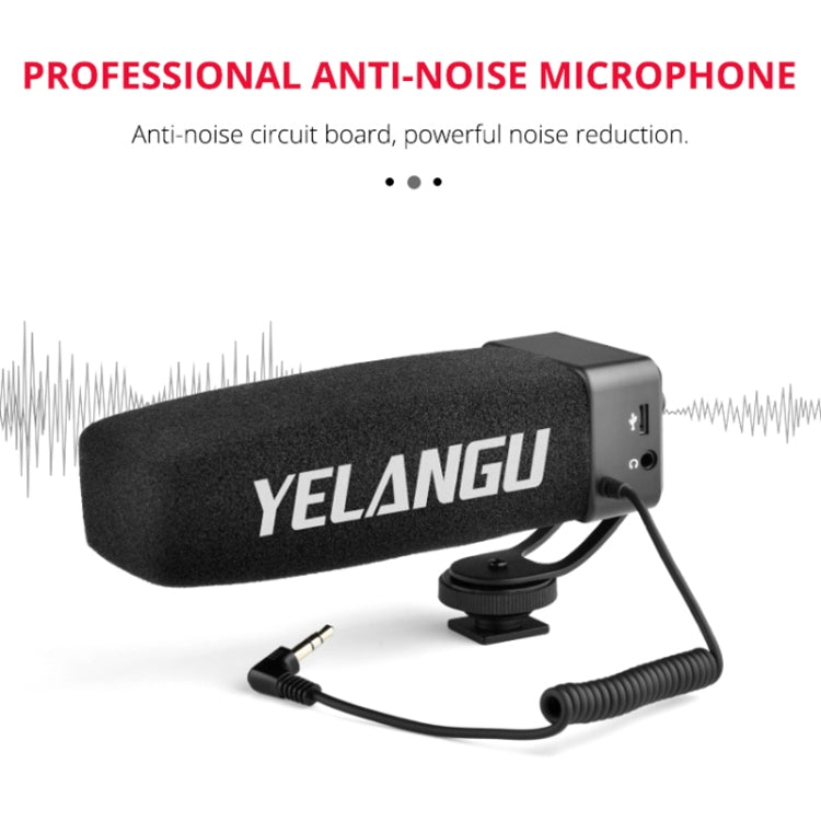 YELANG MIC09 Shotgun Gain Condenser Broadcast Microphone with Windshield for Canon / Nikon / Sony DSLR Cameras, Smartphones(Black) - Consumer Electronics by YICHUANG | Online Shopping UK | buy2fix