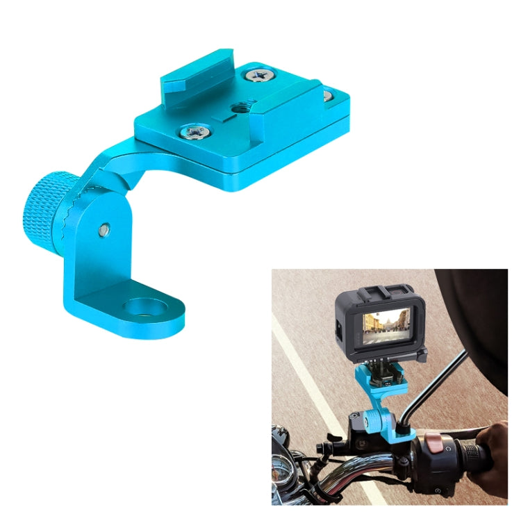 RUIGPRO Motorcycle Handlebar Alloy Phone Bracket for GoPro HERO9 Black / HERO8 Black /7 /6 /5, Insta360 One R, DJI Osmo Action, Xiaoyi Sport Cameras(Cyan) - DJI & GoPro Accessories by buy2fix | Online Shopping UK | buy2fix