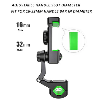 Motorcycle Spherical Compass Phone Holder, Rearview Mirror without Light (Green) - In Car by buy2fix | Online Shopping UK | buy2fix