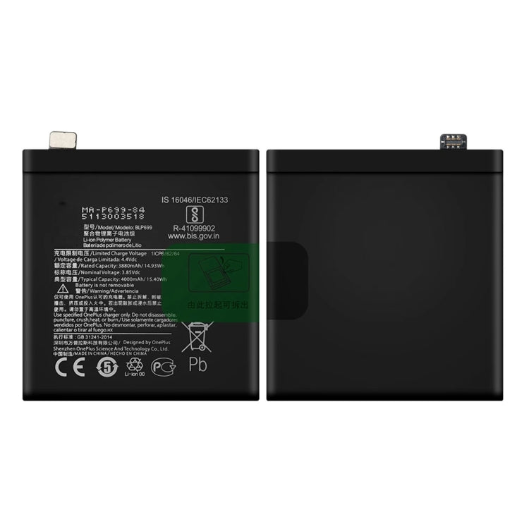 4000mAh BLP699 for OnePlus 7 Pro Li-ion Polymer Battery - For OnePlus by buy2fix | Online Shopping UK | buy2fix