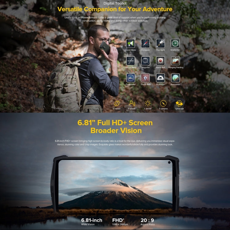 Ulefone Power Armor 13 Rugged Phone, Infrared Distance Measure, 8GB+128GB - Ulefone by Ulefone | Online Shopping UK | buy2fix