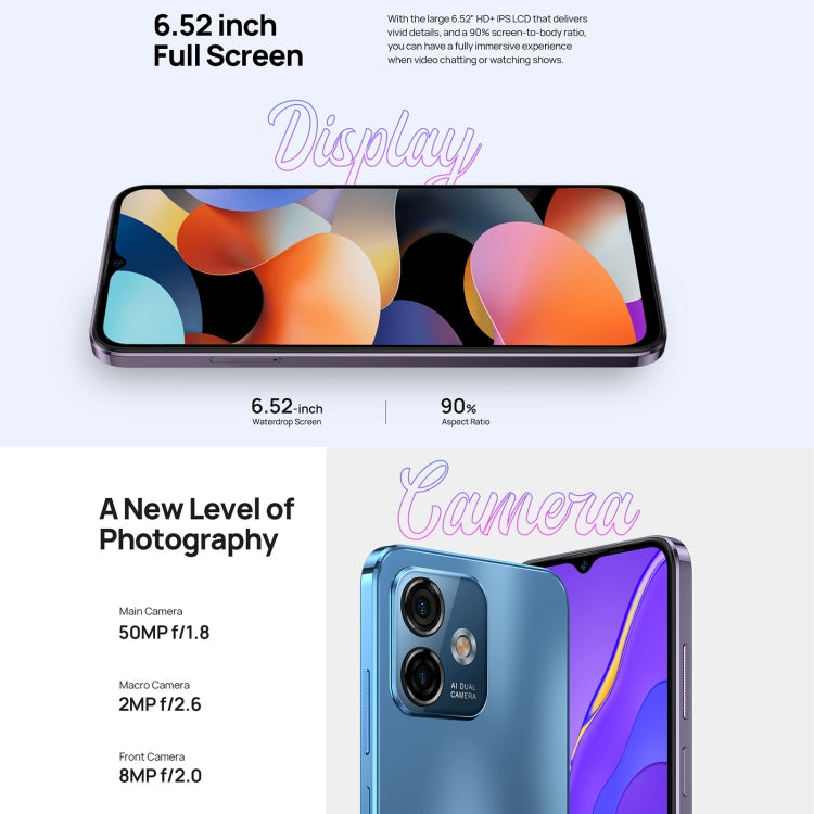 [HK Warehouse] Ulefone Note 16 Pro, 8GB+128GB, Dual Back Cameras, Face ID & Side Fingerprint Identification, 4400mAh Battery, 6.52 inch Android 13 Unisoc T606 OctaCore up to 1.6GHz, Network: 4G, Dual SIM, OTG(Blue) - Ulefone by Ulefone | Online Shopping UK | buy2fix