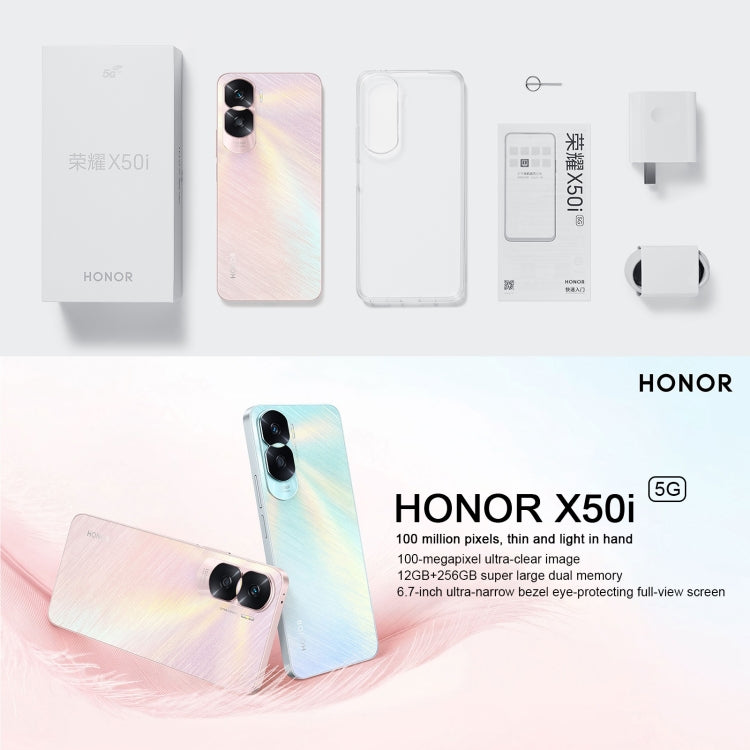 Honor X50i 5G CRT-AN00, 100MP Cameras, 8GB+256GB, China Version, Dual Back Cameras, Side Fingerprint Identification, 4500mAh Battery, 6.7 inch MagicOS 7.1 / Android 13 Dimensity 6020 Octa Core up to 2.2GHz, Network: 5G, OTG, Not Support Google Play(Black) - Honor by Huawei | Online Shopping UK | buy2fix