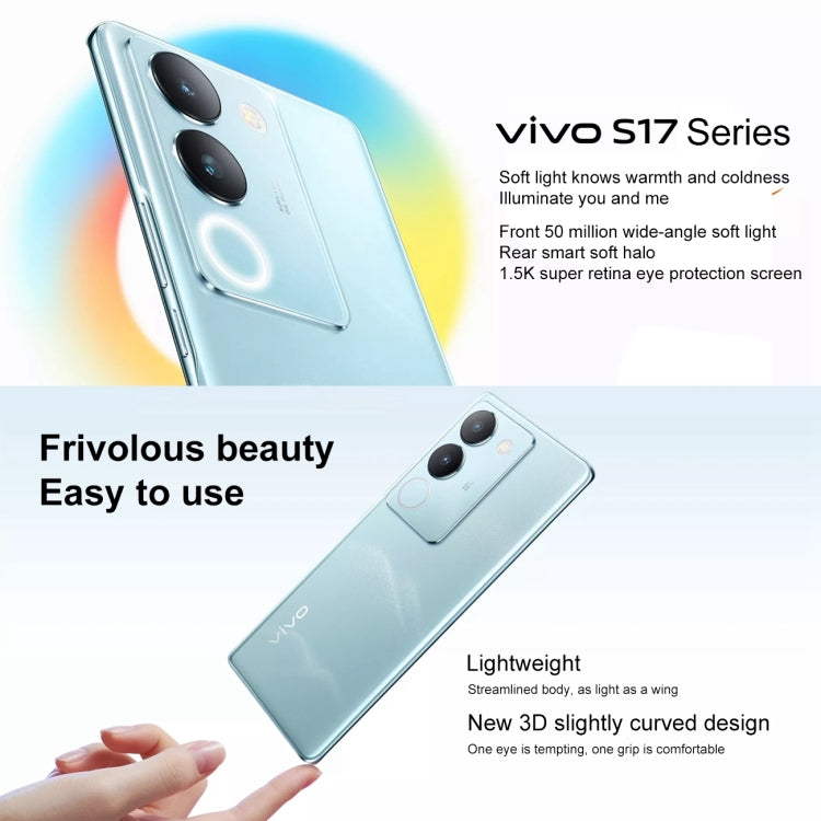 vivo S17 5G, 50MP Camera, 8GB+ 256GB, Dual Back Cameras, Srceen Fingerprint Identification, 4600mAh Battery, 6.78 inch Android 13 OriginOS 3 Snapdragon 778G+ Octa Core up to 2.5GHz, OTG, NFC, Network: 5G(Black) - vivo by vivo | Online Shopping UK | buy2fix