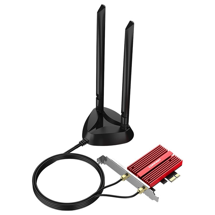 COMFAST CF-AX210 PLUS 5374Mbps Tri-band + Bluetooth 5.2 Wireless WiFi6E PCI-E Network Card - USB Network Adapter by COMFAST | Online Shopping UK | buy2fix