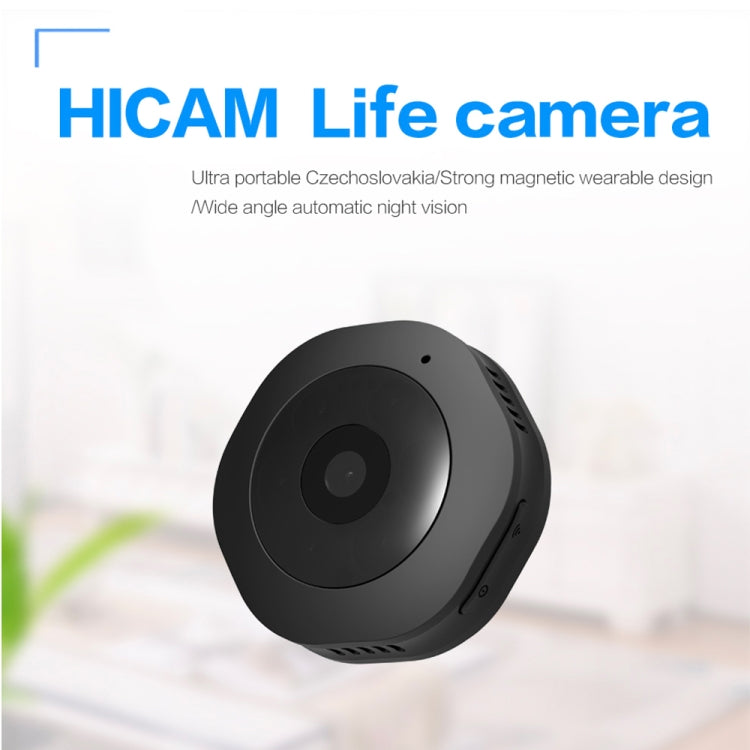 H6 Mini HD 1280 x 720P 120 Degree Wide Angle Wearable Smart Wireless WiFi Surveillance Camera, Support Infrared Night Vision & Motion Detection Recording & 15-25m Local Monitoring & Loop Recording & 64GB Micro SD (TF) Card(Black) - Security by buy2fix | Online Shopping UK | buy2fix