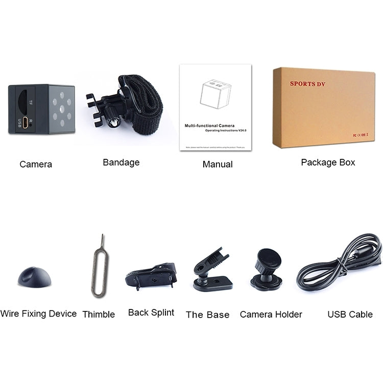 MD23 1080P HD Wireless Camera Sports Outdoor Home Computer Camera, Support Infrared Night Vision / Motion Detection / TF Card - Security by buy2fix | Online Shopping UK | buy2fix