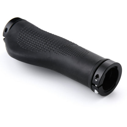 1 Pair AG21 Rubber +  Alloy Lock-Rings Bicycle Flat Handlebar Grip(Black) -  by buy2fix | Online Shopping UK | buy2fix