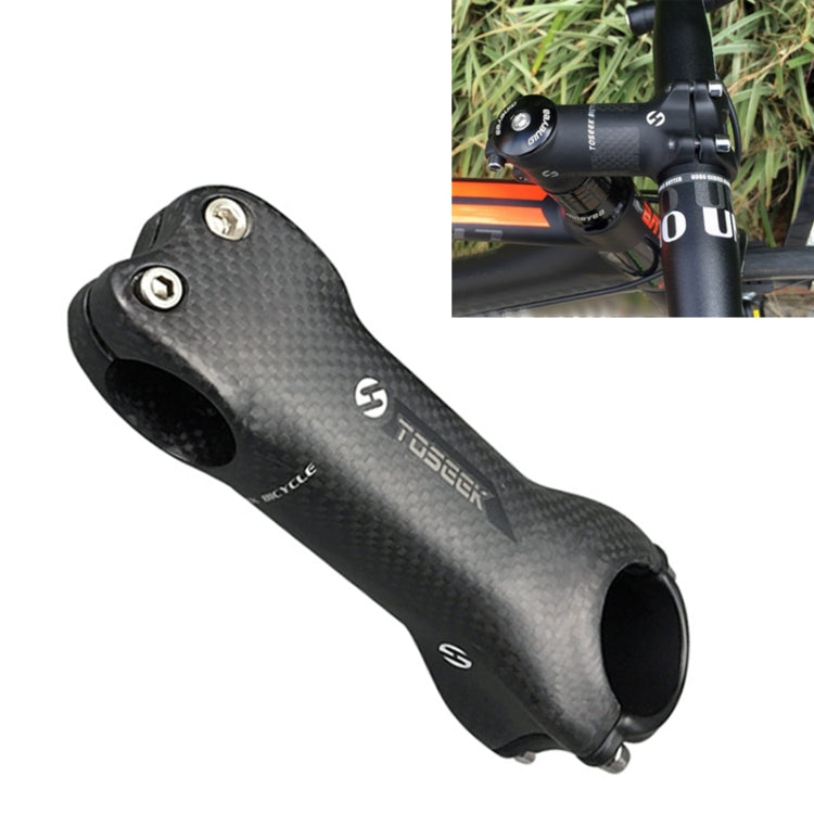 TOSEEK All Carbon Fiber 3KUD Texture Road Mountain Bike Ultra-light Handlebar Stem Riser Faucet, Size: 6 Degree, 80mm (Matte) - Bicycle Grips by TOSEEK | Online Shopping UK | buy2fix