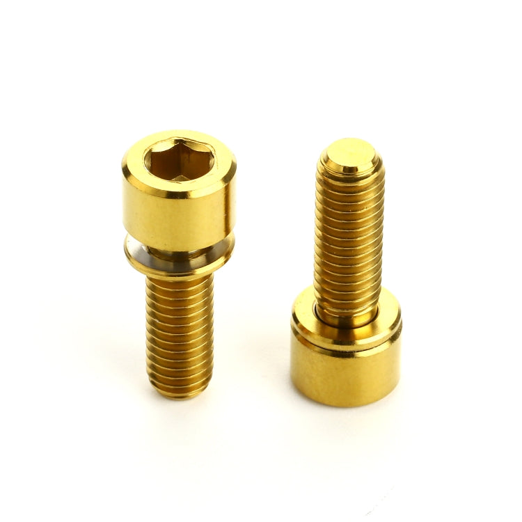 2 PCS Bicycle Accessories Titanium Bottle Cage Screw M5 15mm(Gold) -  by buy2fix | Online Shopping UK | buy2fix