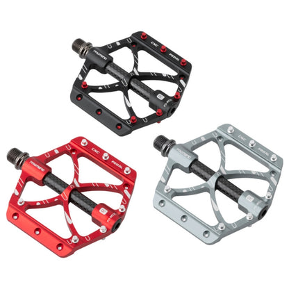 PROMEND PD-M52C 1 Pair Bicycle Aluminum Alloy + Carbon Fiber Tube Bearing Pedals (Titanium Color) - Pedals by PROMEND | Online Shopping UK | buy2fix