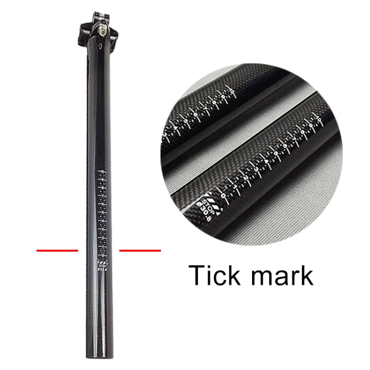 TOSEEK 3K Carbon Fiber Mountain Bike Road Bike Bicycle Seat Tube Seatpost Seat Fitting Seat Pole Bicycle Fittings, Size: 27.2x400mm - Outdoor & Sports by TOSEEK | Online Shopping UK | buy2fix