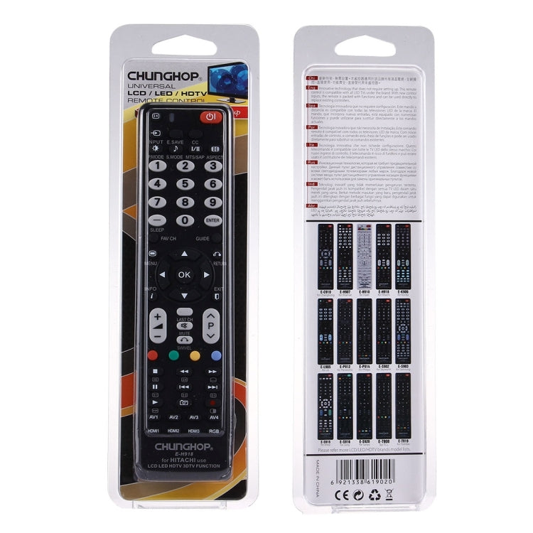 CHUNGHOP E-H918 Universal Remote Controller for HITACHI LED TV / LCD TV / HDTV / 3DTV - Consumer Electronics by CHUNGHOP | Online Shopping UK | buy2fix