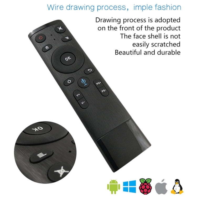 Q5 2.4G RF 3D Brushed Fashion Sense Universal Voice Version Air Mouse Remote Controller - Consumer Electronics by buy2fix | Online Shopping UK | buy2fix