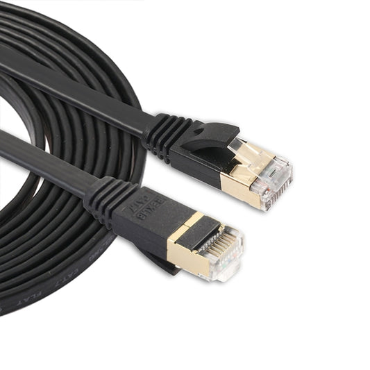 3m CAT7 10 Gigabit Ethernet Ultra Flat Patch Cable for Modem Router LAN Network - Built with Shielded RJ45 Connectors (Black) - Lan Cable and Tools by buy2fix | Online Shopping UK | buy2fix