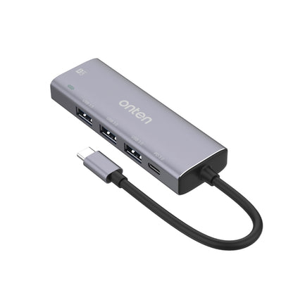 Onten OT-95123 5 in 1 Multifunctional Type-C + USB + HDMI Docking Station, Cable Length: 145mm(Silver) - Computer & Networking by Onten | Online Shopping UK | buy2fix