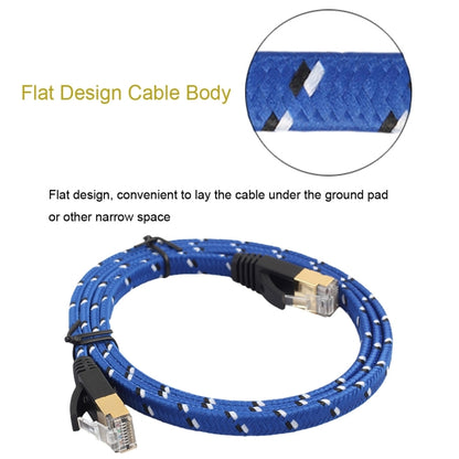 1m Gold Plated CAT-7 10 Gigabit Ethernet Ultra Flat Patch Cable for Modem Router LAN Network, Built with Shielded RJ45 Connector - Lan Cable and Tools by buy2fix | Online Shopping UK | buy2fix