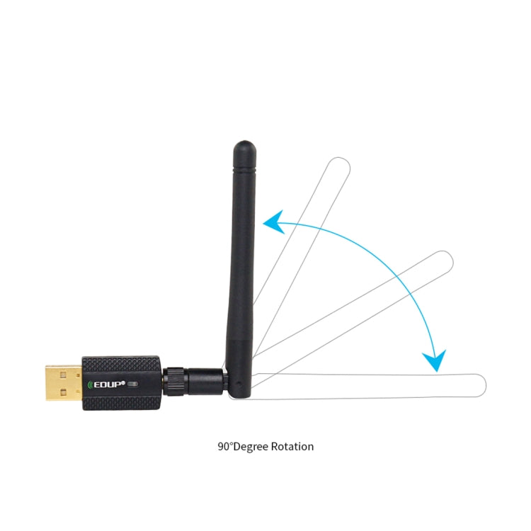 EDUP EP-AC1661 2 in 1 Bluetooth 4.2 + Dual Band 11AC 600Mbps High Speed Wireless USB Adapter WiFi Receiver - USB Network Adapter by EDUP | Online Shopping UK | buy2fix