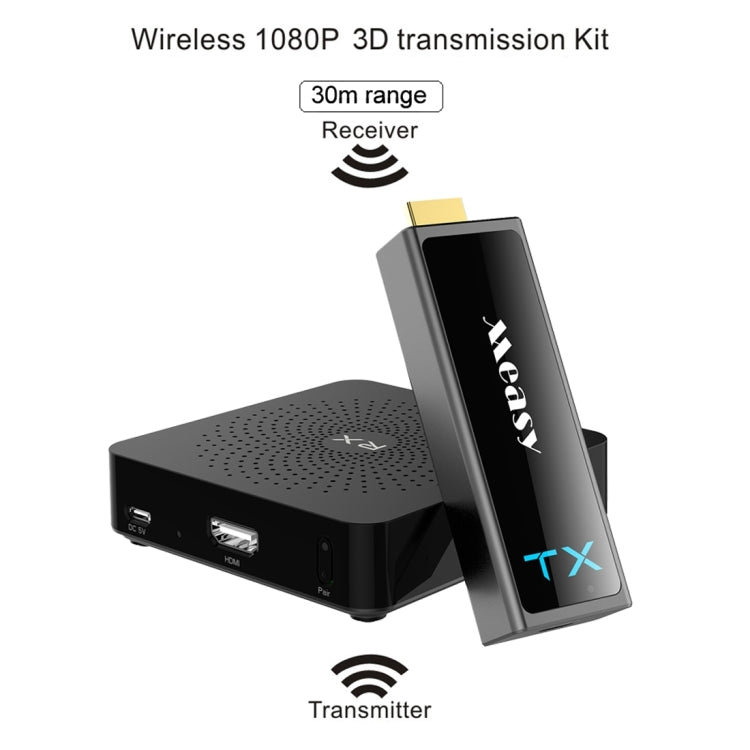 Measy W2H Mini2 60GHz Full HD 1080P Wireless 3D Transmission Kit, Transmission Distance: 30m, EU Plug - Set Top Box & Accessories by Measy | Online Shopping UK | buy2fix