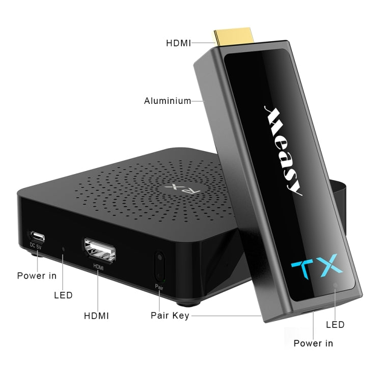 Measy W2H Mini2 60GHz Full HD 1080P Wireless 3D Transmission Kit, Transmission Distance: 30m, EU Plug - Set Top Box & Accessories by Measy | Online Shopping UK | buy2fix