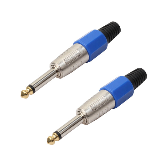 2 PCS 6.35 Gold-plating Mono Microphone Audio Plug - Consumer Electronics by buy2fix | Online Shopping UK | buy2fix