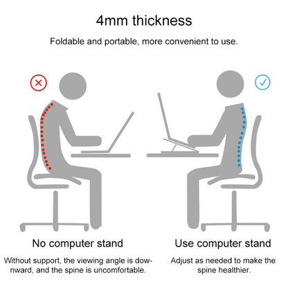 2 PCS Simple Notebook Computer Bracket Adjustable Height Increase Heat Dissipation Base Pad Holder (White) - Computer & Networking by buy2fix | Online Shopping UK | buy2fix