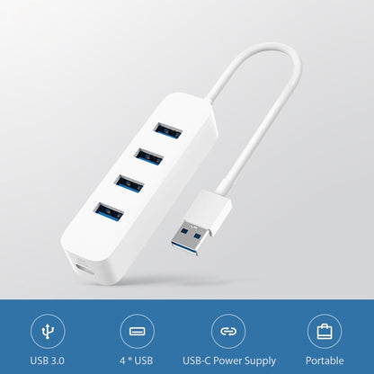 Original Xiaomi 4 Ports USB3.0 Hub with Stand-by Power Supply Interface USB Hub Extender Extension Connector Adapter(White) - Lan Cable and Tools by Xiaomi | Online Shopping UK | buy2fix