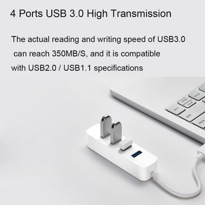 Original Xiaomi 4 Ports USB3.0 Hub with Stand-by Power Supply Interface USB Hub Extender Extension Connector Adapter(White) - Lan Cable and Tools by Xiaomi | Online Shopping UK | buy2fix