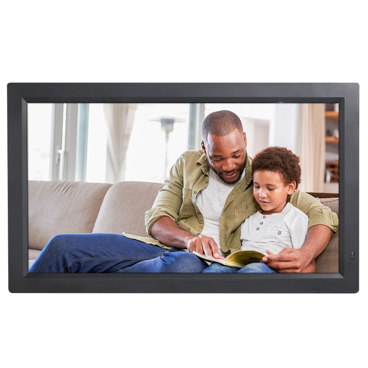 21.5 inch LED Display Digital Photo Frame with Holder & Remote Control, US Plug(Black) - Consumer Electronics by buy2fix | Online Shopping UK | buy2fix