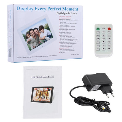 13 inch LED Display Digital Photo Frame with Holder & Remote Control, Allwinner F16, Support SD / MS / MMC Card and USB(White) - Consumer Electronics by buy2fix | Online Shopping UK | buy2fix