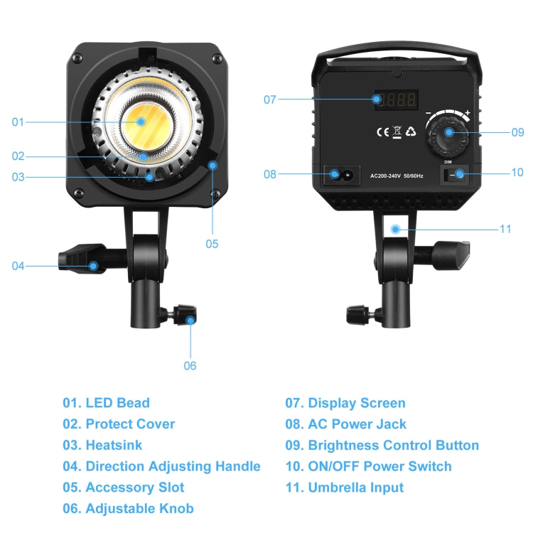 PULUZ 220V 120W Studio Video Light + 2.8m Light Holder + 65cm Foldable Lantern Softbox Photography Kit(US Plug) - Shoe Mount Flashes by PULUZ | Online Shopping UK | buy2fix