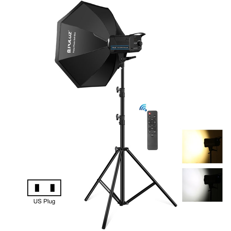 PULUZ 150W 3200K-5600K Photo Studio Strobe Flash Light Kit with Softbox Reflector & Tripod(US Plug) - Shoe Mount Flashes by PULUZ | Online Shopping UK | buy2fix