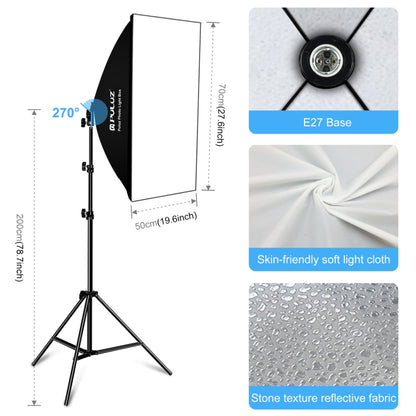 PULUZ LED Light Studio Softbox Photography Kit with Background & Reflective & Tripod Mount & Sandbags(EU Plug) - Stand Bracket by PULUZ | Online Shopping UK | buy2fix