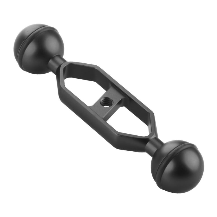 PULUZ 5.0 inch 12.6cm Aluminum Alloy Dual Balls Arm, Ball Diameter: 25mm(Black) - Camera Accessories by PULUZ | Online Shopping UK | buy2fix