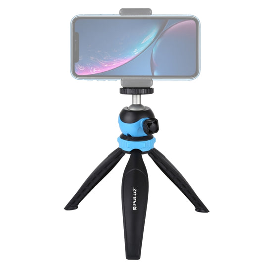 PULUZ 20cm Pocket Plastic Tripod Mount with 360 Degree Ball Head for Smartphones, GoPro, DSLR Cameras(Blue) - Camera Accessories by PULUZ | Online Shopping UK | buy2fix