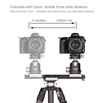 PULUZ Close-Up Shooting Desktop Fluid Drag Track Slider Aluminum Alloy Camera Video Stabilizer Rail with 1/4 inch Screw - Other Accessories by PULUZ | Online Shopping UK | buy2fix